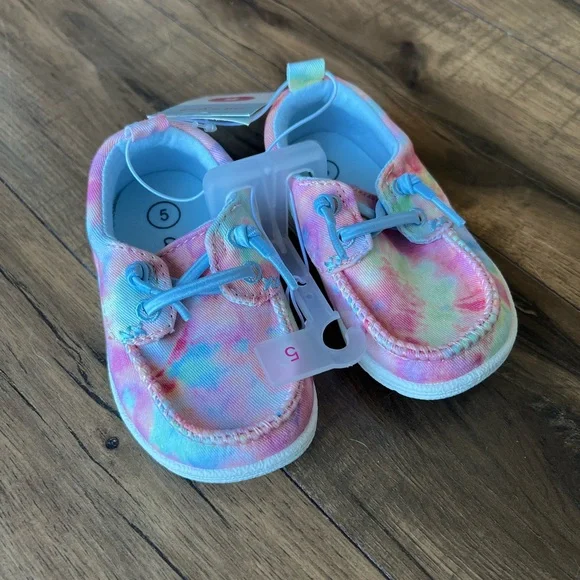 NWT Cat & Jack tie dye toddler shoes - Picture 2 of 5